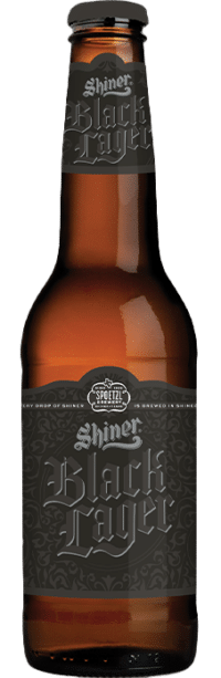 black lager bottle render
